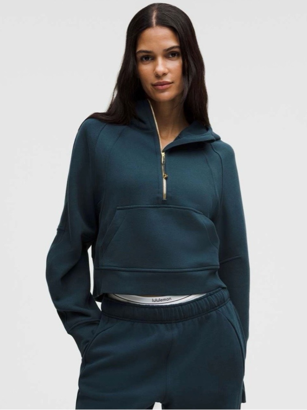 LIKE NEW Lululemon Scuba Oversized Half-Zip Hoodie Size M/L in Indochine Blue